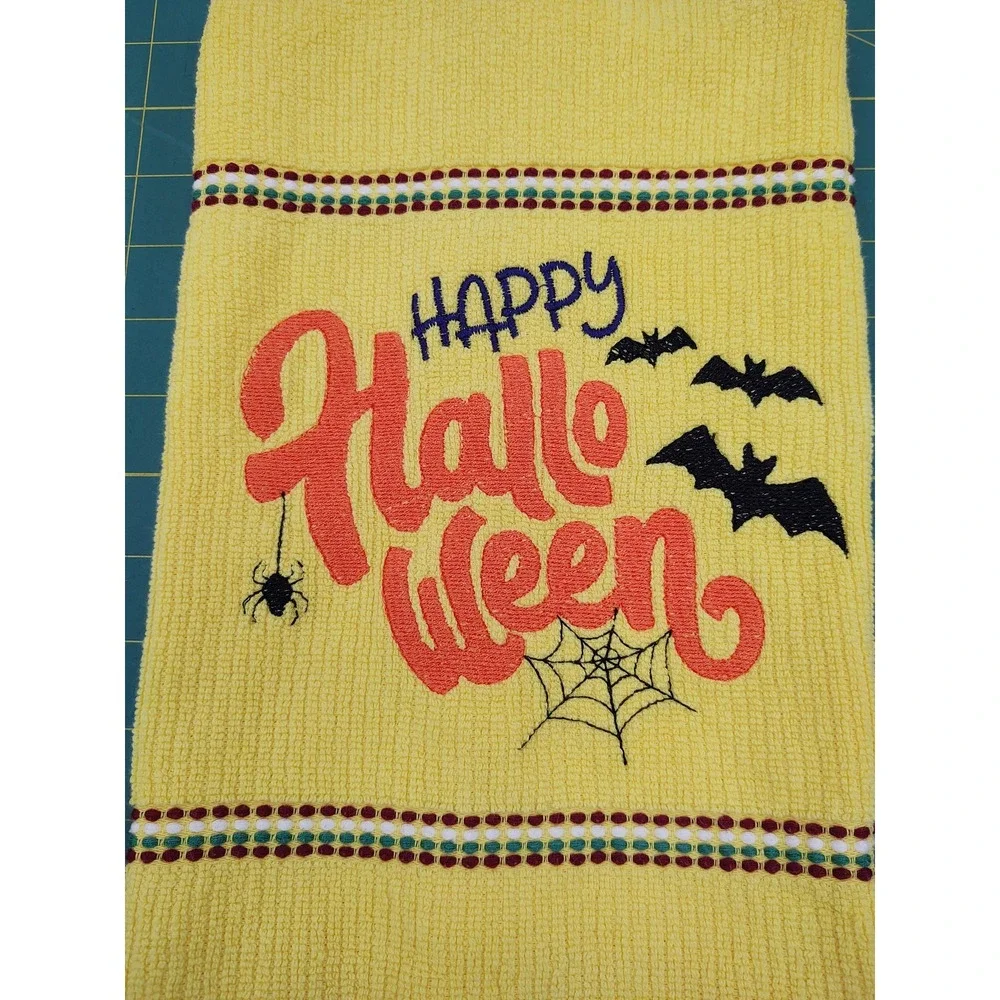 Happy Halloween Fall Halloween Kitchen Bar Tea Towel Great Gift Item!!